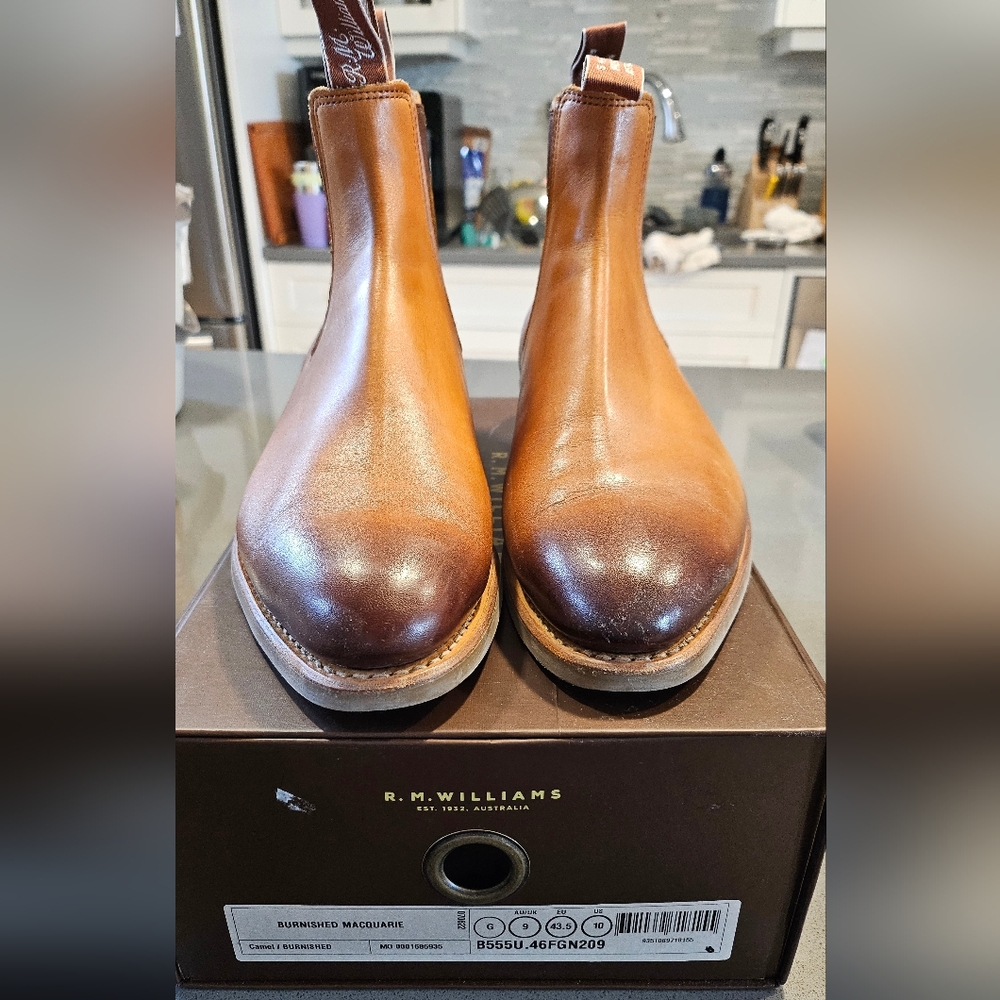 R.M. Williams burnished Macquarie boots